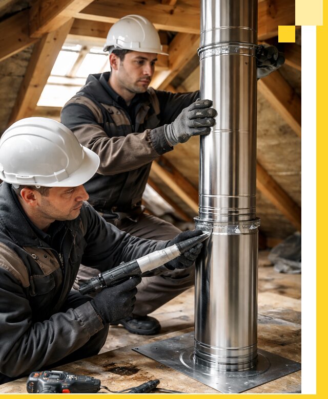Монтаж дымоходов для каминов в Вязниках с гарантией качества