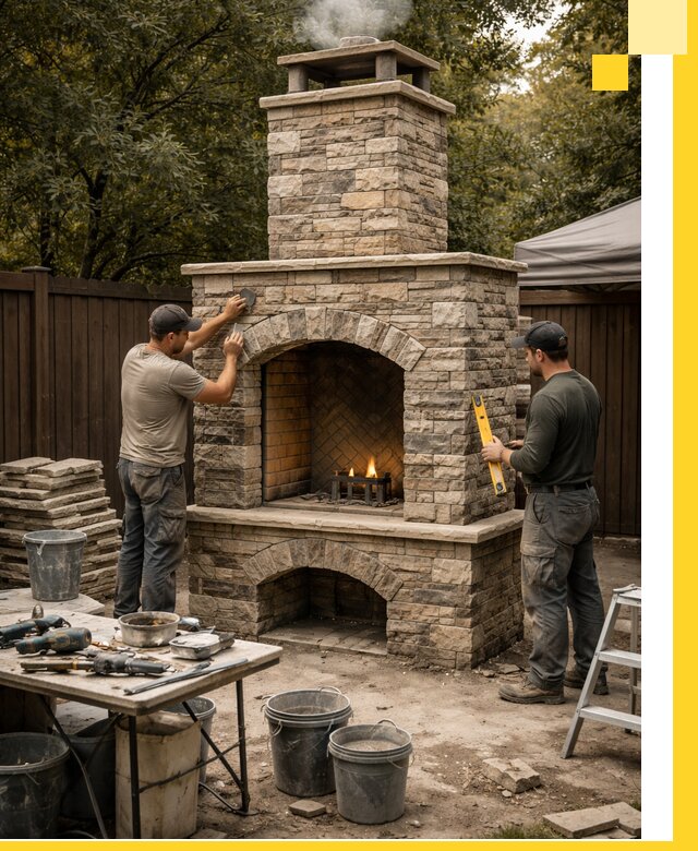 Проектирование и установка уличных каминов в Вязниках