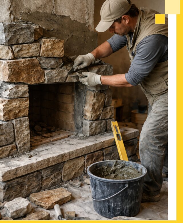 Изготовление и установка каменных каминов под ключ в Вязниках