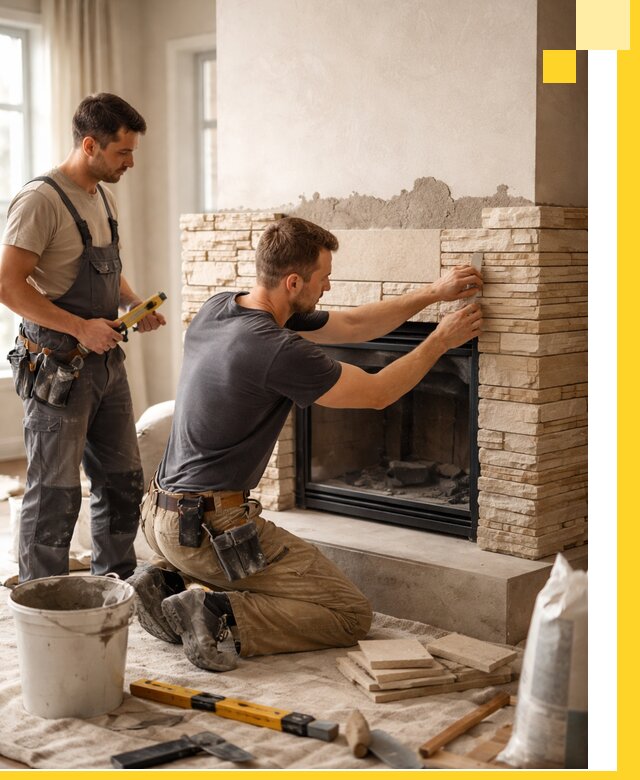 Установка и монтаж каминов для загородного дома в Вязниках