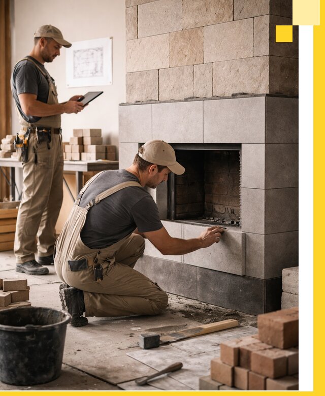 Индивидуальные проекты каминов и каминных систем в Вязниках