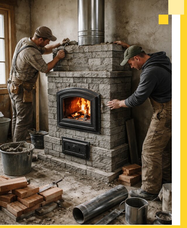 Производство, поставка и монтаж дровяных печей в Вязниках