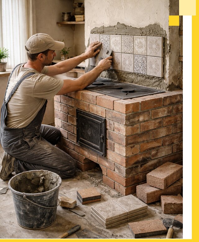 Печи с плитой на заказ монтаж гарантия и сервис в Вязниках