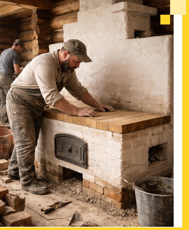 Проектирование и установка русской печи с лежанкой в Вязниках