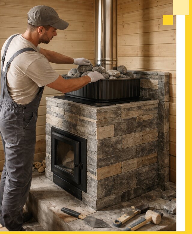 Печи для парной в Вязниках, производство, монтаж и обслуживание