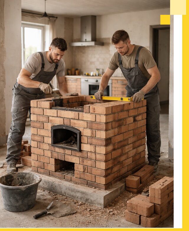 Установка и монтаж печей в частном доме в Вязниках под ключ