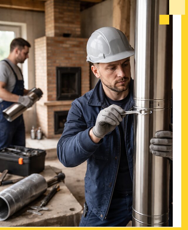 Профессиональный монтаж дымоходов для печей в Вязниках