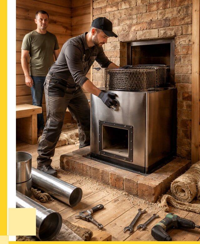 Монтаж банных печей под ключ в Вязниках от 19229 р., ЭриданВзн