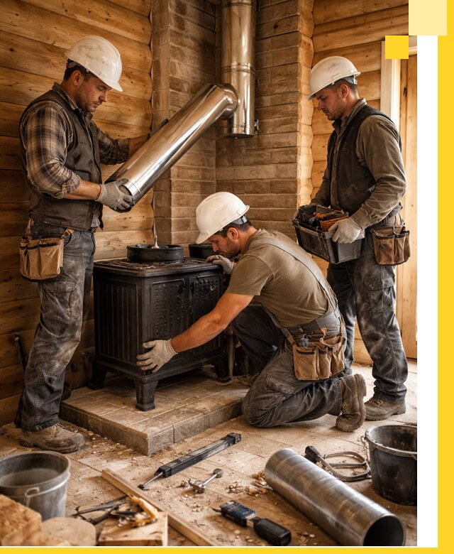 Профессиональный монтаж банных печей и дымоходов в Вязниках