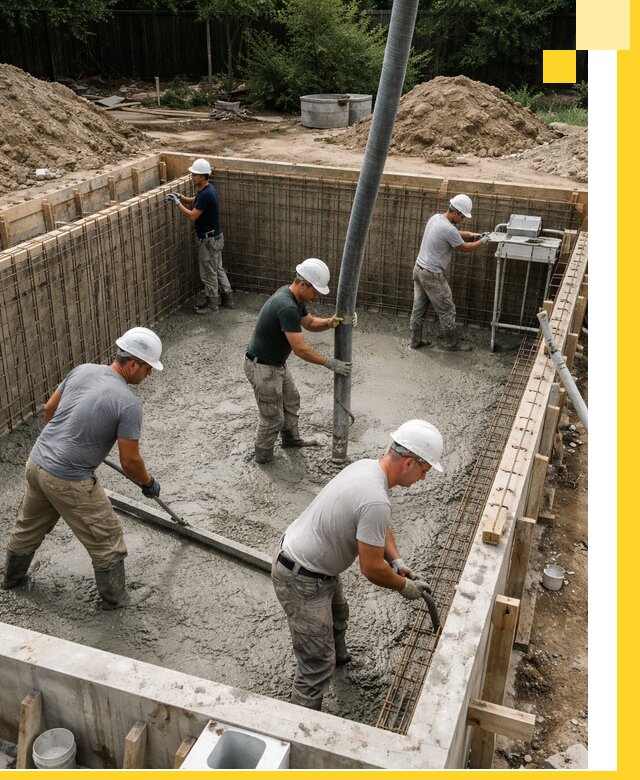 Строительство бетонных бассейнов под ключ в Вязниках