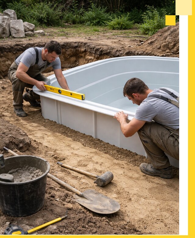 Производство и установка пластиковых бассейнов в Вязниках под ключ