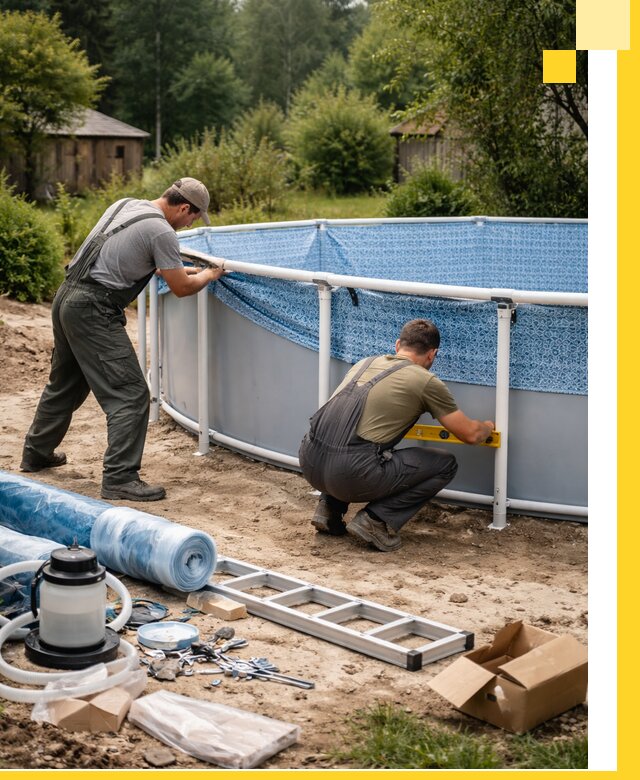 Установка и монтаж каркасных бассейнов в Вязниках под ключ