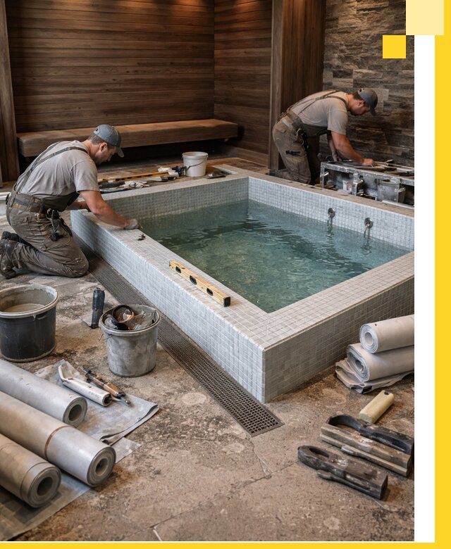 Установка и строительство бассейнов для сауны в Вязниках