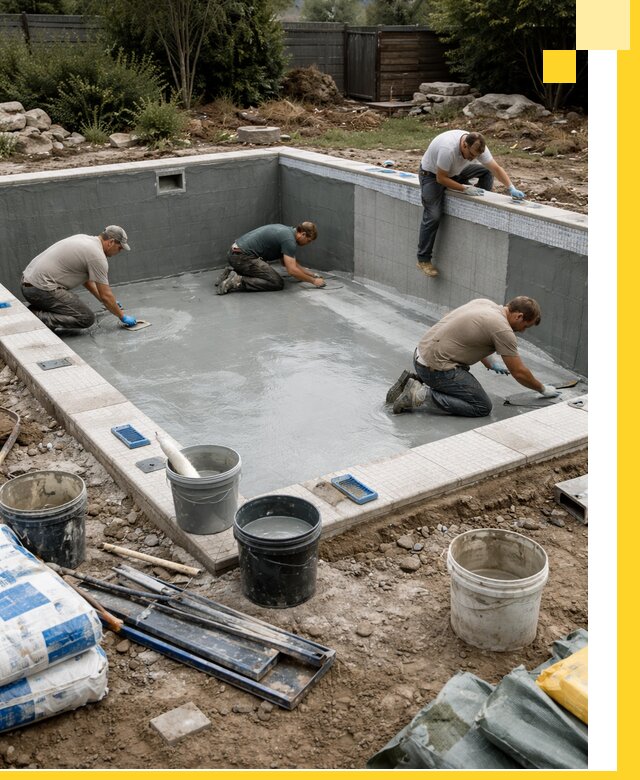 Изготовление и монтаж чаши бассейна под ключ в Вязниках