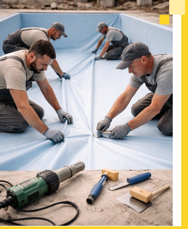 ПВХ пленка для бассейнов с монтажом и гарантией в Вязниках