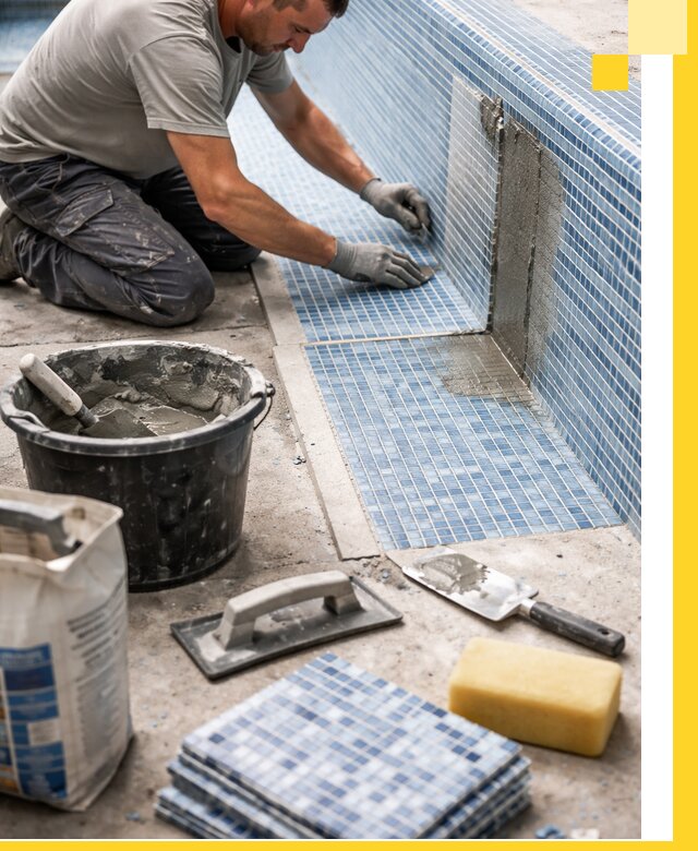 Укладка и ремонт мозаики для бассейнов под ключ в Вязниках