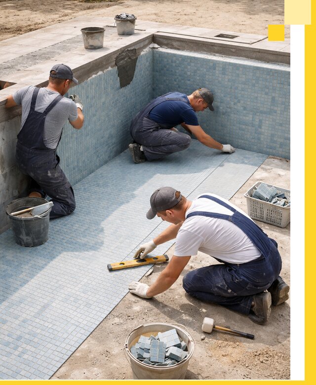 Укладка и установка плитки для бассейнов под ключ в Вязниках