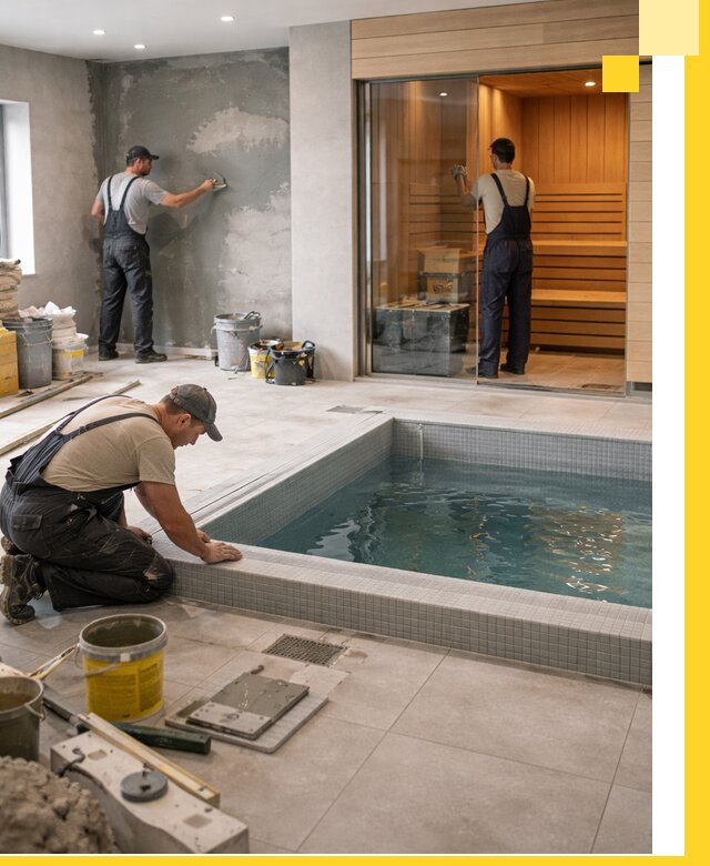 Проектирование и строительство сауны с бассейном в Вязниках