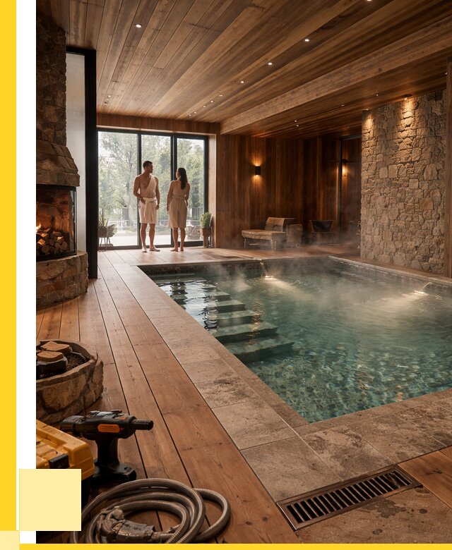 Проекты бань с бассейном под ключ в Вязниках от 80123 р., ЭриданВзн