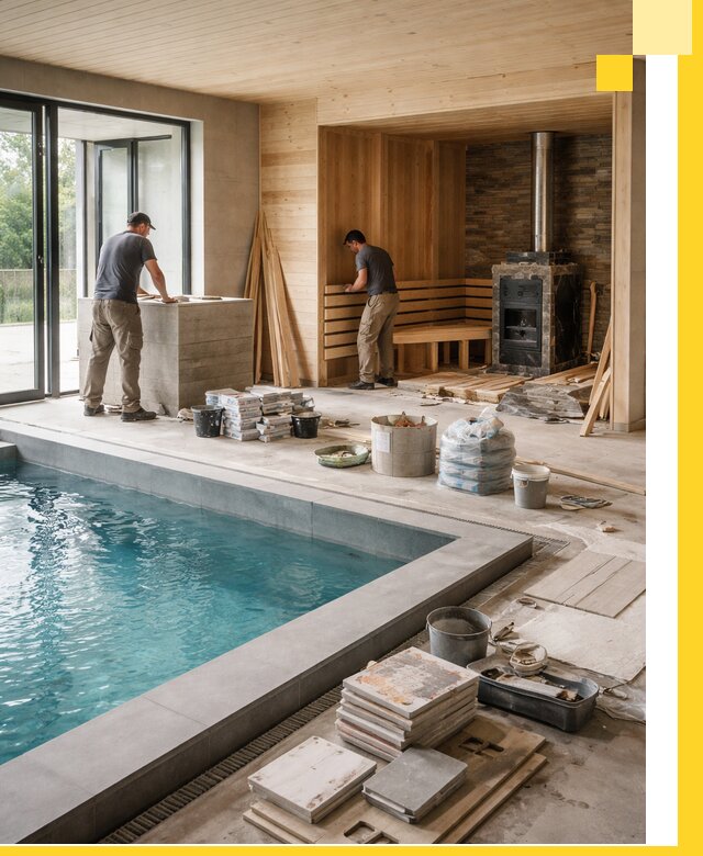 Проектирование и строительство бань с бассейном в Вязниках