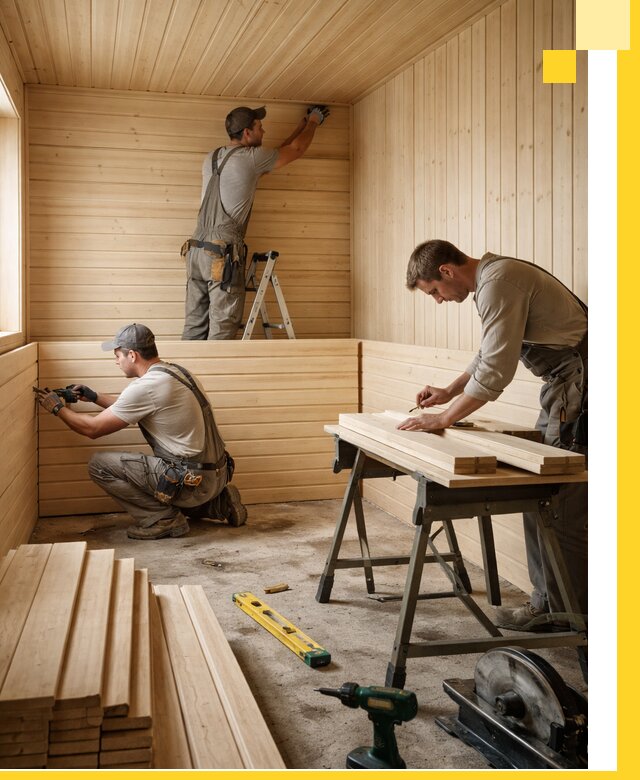 Обшивка саун в Вязниках из натуральной древесины под ключ