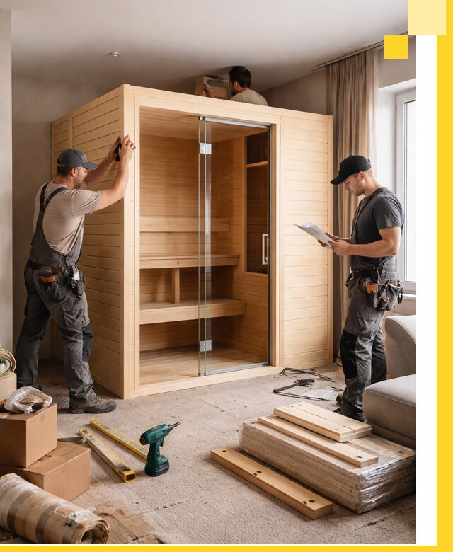 Установка и благоустройство саун в квартире в Вязниках