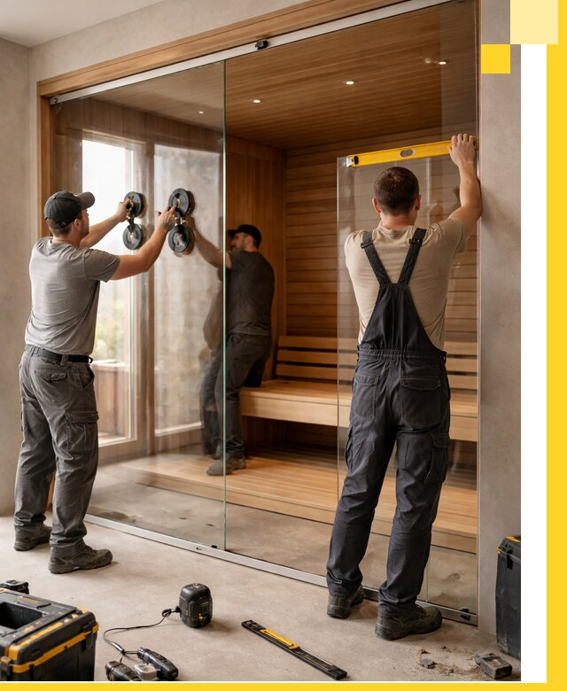 Производство и монтаж стеклянных саун под ключ в Вязниках