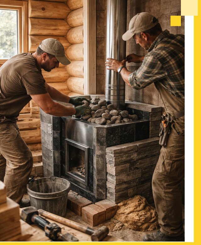 Строительство и отделка русских бань под ключ в Вязниках