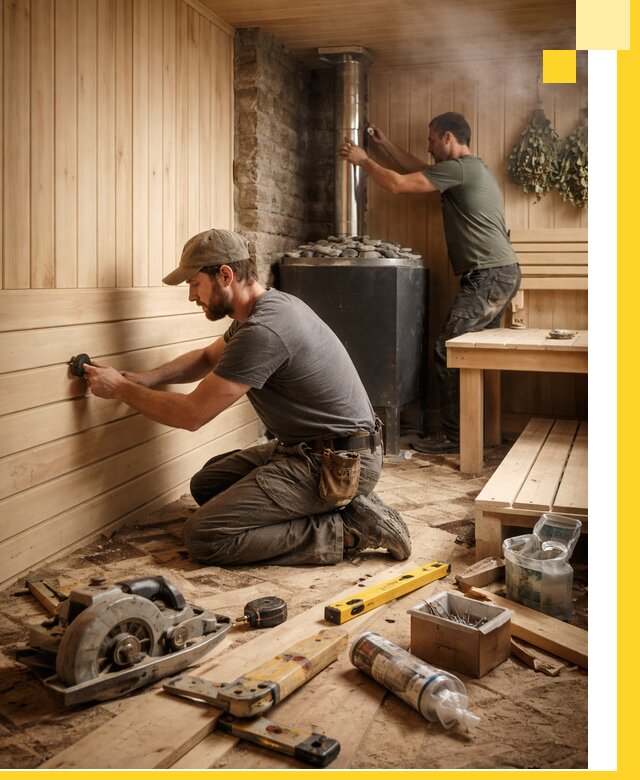 Полное строительство и оснащение парных под ключ в Вязниках