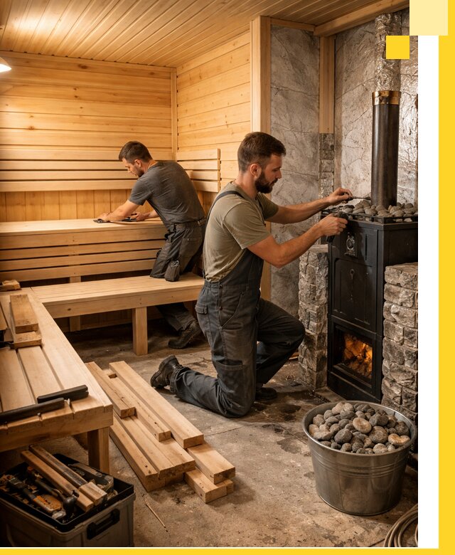 Дизайн и строительство интерьеров бань под ключ в Вязниках