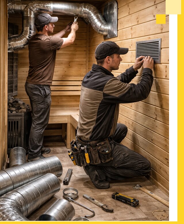 Проектирование и монтаж вентиляции бани в Вязниках под ключ