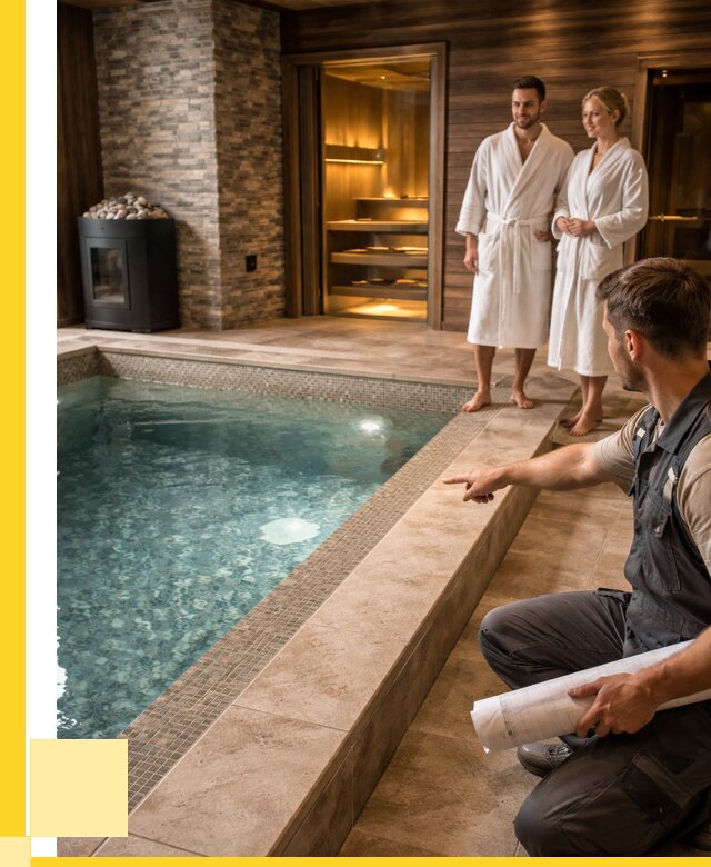 Проект бани с бассейном под ключ в Вязниках от 69440 р. | ЭриданВзн