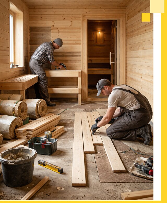 Индивидуальный проект бани с комнатой отдыха под ключ в Вязниках