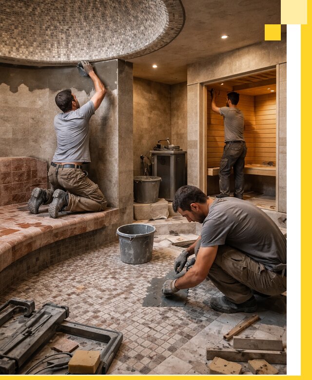 Проект и строительство хамама бани и сауны под ключ в Вязниках